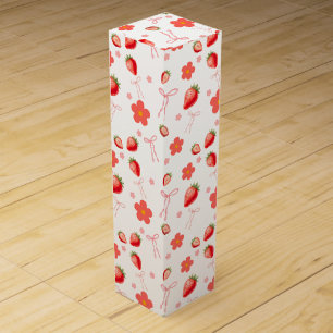 Cute Strawberry Wine Box