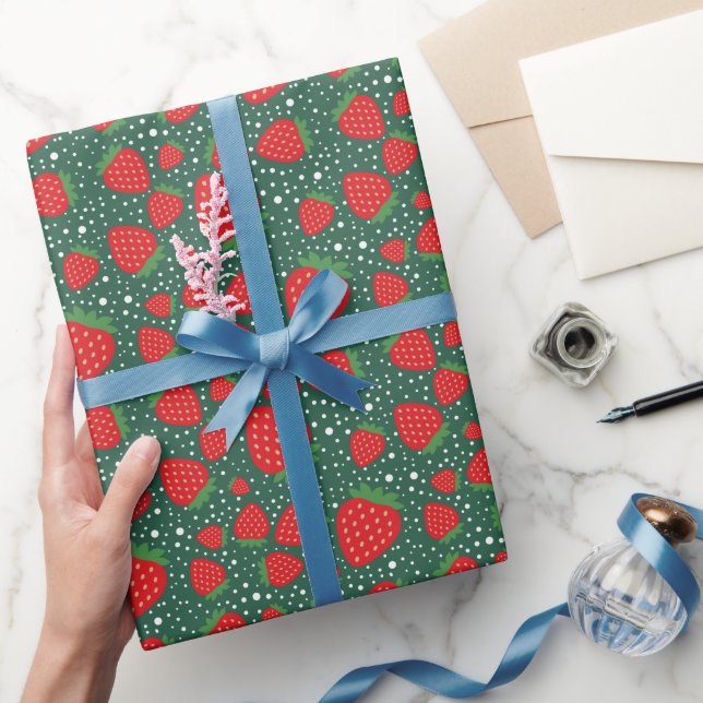 Cute Strawberry  Wrapping Paper (Gifting)