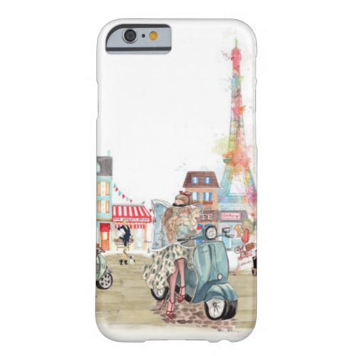 Cute streets of Paris collage Barely There iPhone 6 Case