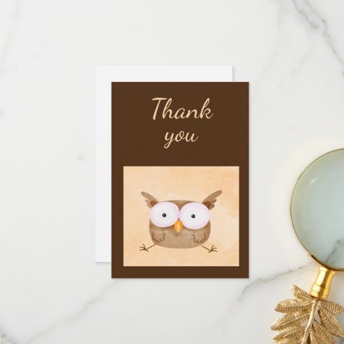 Cute Stressed Owl Bird Animal Humor Thank You