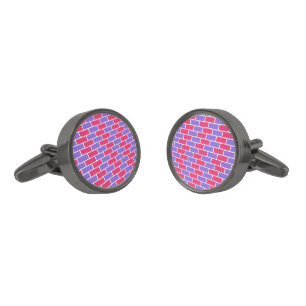 Cute Stripe Brick Pink Cufflinks