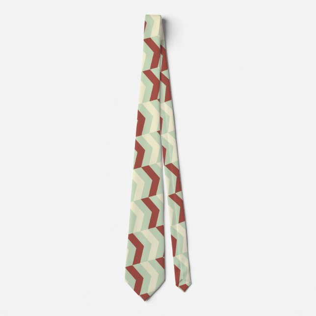 Cute Stripe Herringbone Lemon Green  Neck Tie (Front)