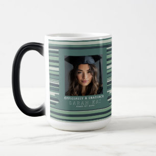 Cute Stripe Print Gift For Her Grad Color Morph Mug