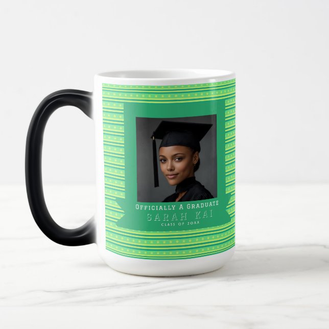 Cute Stripe Print Phd Grad Color Morph Mug (Left)
