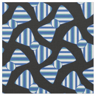 Cute Striped Bowties Blue Baby Boy Fabric