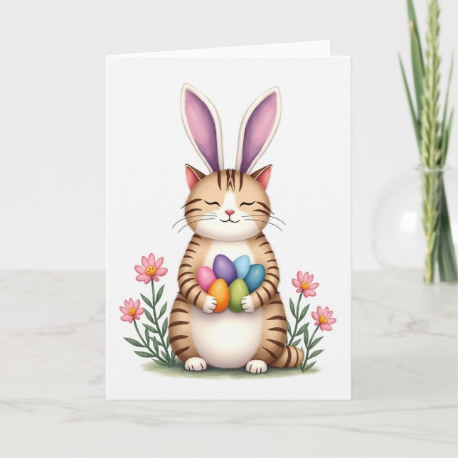 Cute Striped Critter Friend Card (Front)