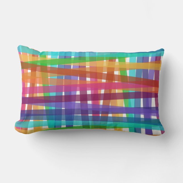 Cute Striped Double Sided Outdoor  Lumbar Pillow (Front)