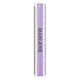 Cute striped Purple,Black,White personalized Ruler