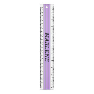 Cute striped Purple,Black,White personalized Ruler