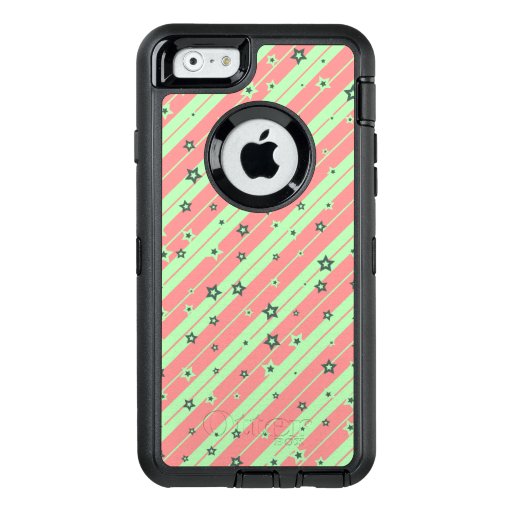 Cute striped Stars for Girls OtterBox Defender iPhone Case | Zazzle