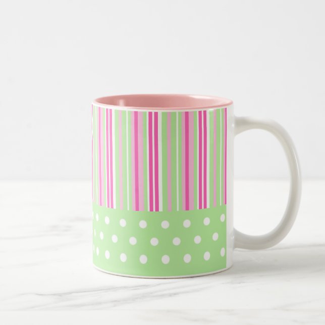 Cute Stripes and Polka Dots mug (Right)