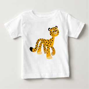 Cute Strolling Cartoon Cheetah Baby T-Shirt