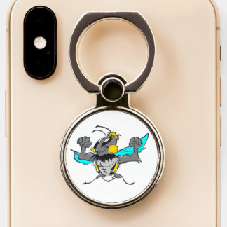 Cute Strong Bumble Bee Cartoon Phone Ring Holder
