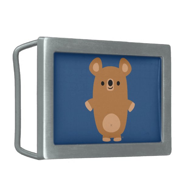 Cute Strong Cartoon Bear Belt Buckle (Front Left)