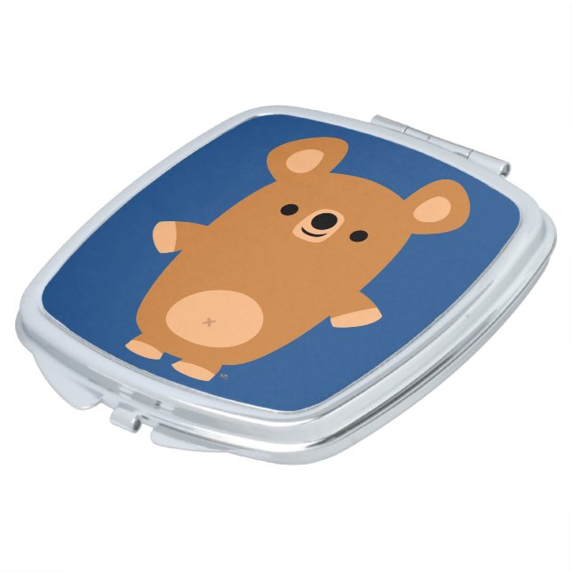 Cute Strong Cartoon Bear Compact Mirror (Turned)
