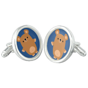 Cute Strong Cartoon Bear Cufflinks