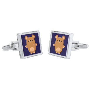 Cute Strong Cartoon Bear Cufflinks