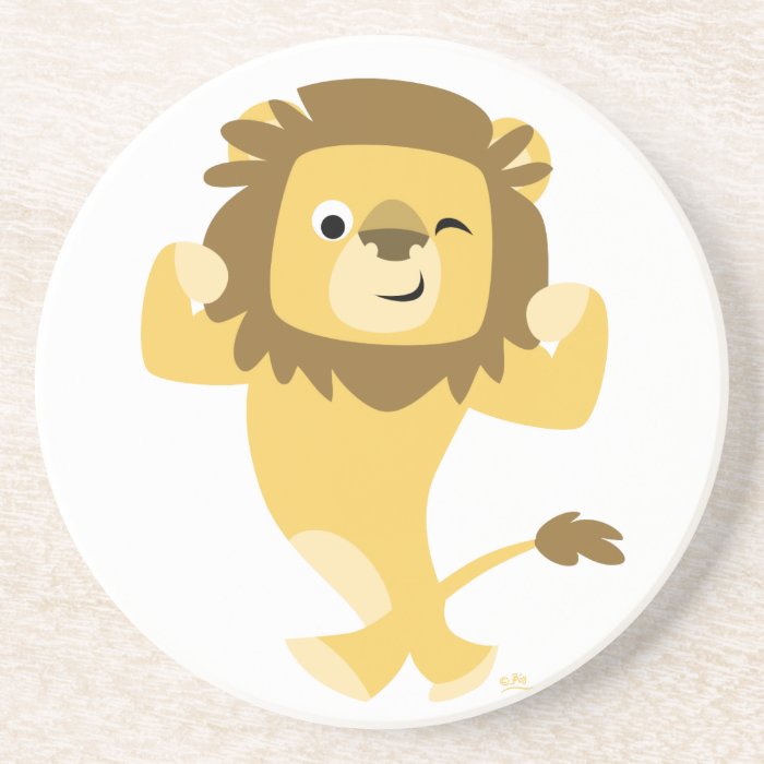 Cute Strong Cartoon Lion Coaster