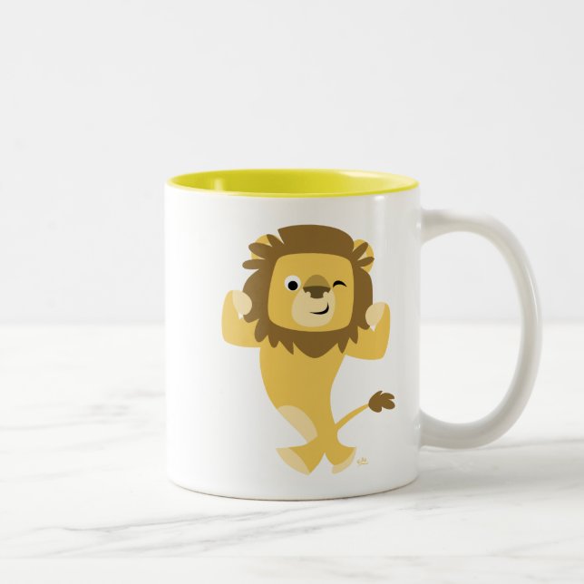 Cute Strong Cartoon Lion Mug (Right)