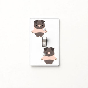 Cute Strong Cartoon Pig Light Switch Cover