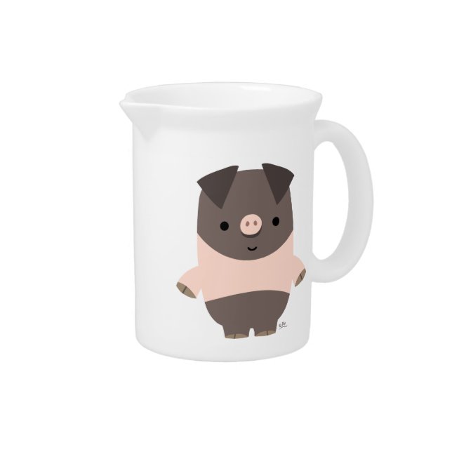 Cute Strong Cartoon Pig Pitcher (Right)