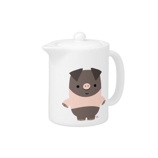 Cute Strong Cartoon Pig Teapot (Right)