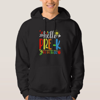 Cute Student Teacher Hello Pre K First Day Of Scho Hoodie