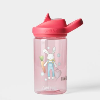 Cute Stuffed Animal Bunny Kids Water Bottle by WindUpEgg at Zazzle