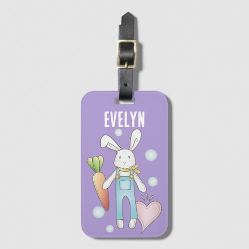 Cute Stuffed Animal Bunny Luggage Tag