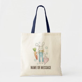 Cute Stuffed Animal Bunny Tote Bag by WindUpEgg at Zazzle