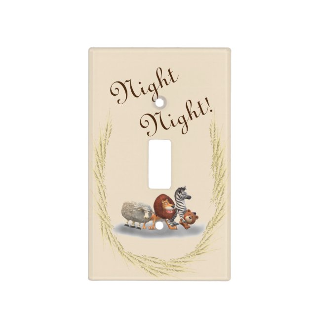 Cute Stuffed Animal Themed   Light Switch Cover (Front)