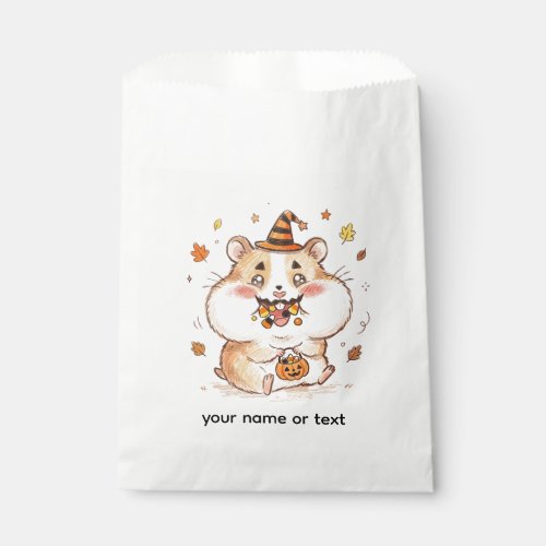 Cute Stuffed Cheeks Halloween Hamster Trick or Tre Favor Bag