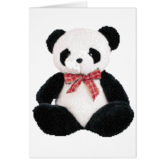 Cute Stuffed Panda Cards (Front)