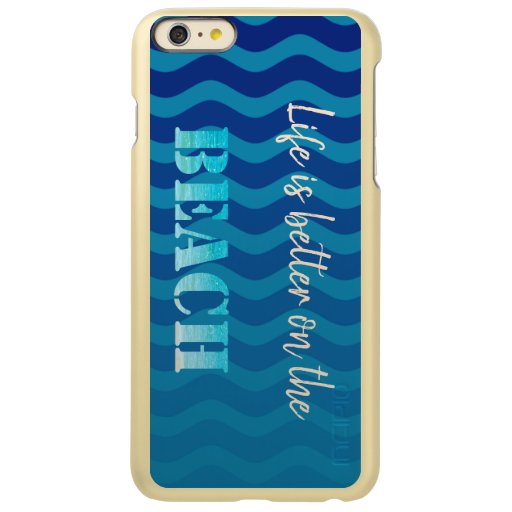 Cute Stylish Beach,Blue Waves Incipio Feather Shine iPhone 6 Plus Case