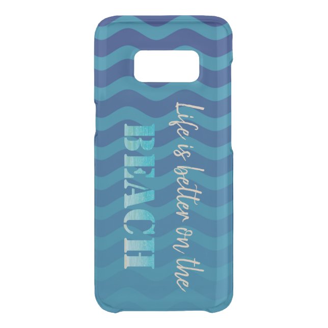 Cute Stylish Beach,Blue Waves Uncommon Samsung Galaxy Case (Back)