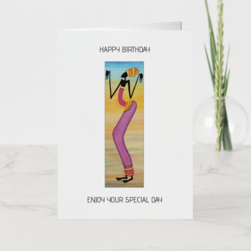 Cute stylish birthday girl foil greeting card