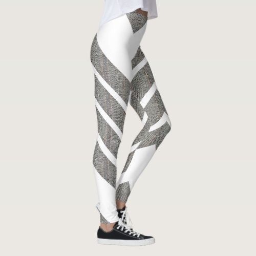 Cute Stylish Chevron Zigzag Pattern Editable Color Leggings