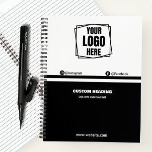 Cute Stylish Custom Company Logo Business Branded Notebook