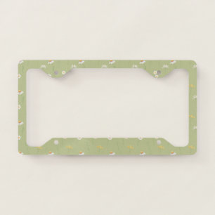 Cute Stylish Daisy Pattern  License Plate Frame