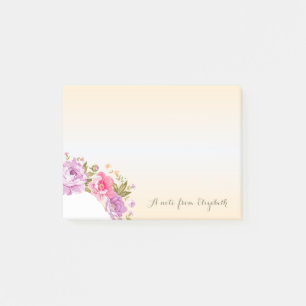 Cute Stylish Floral -Personalized Post-it Notes