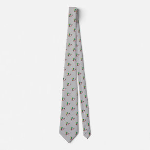 Cute Stylish Grey Wild Duck Seamless Pattern Neck Tie