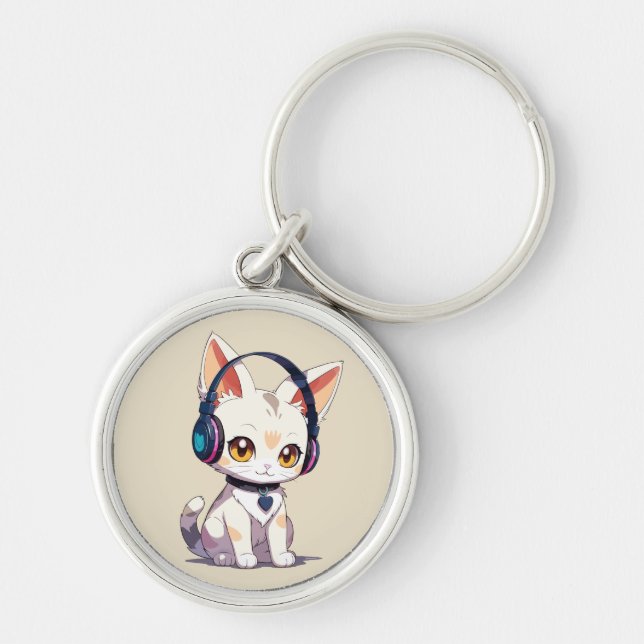 Cute Stylish Kitty Keychain (Front)