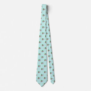 Cute Stylish Light Green Wild Duck Pattern Neck Tie