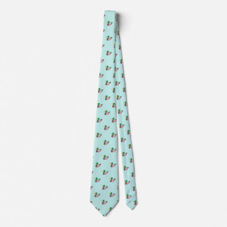 Cute Stylish Light Green Wild Duck Pattern Neck Tie