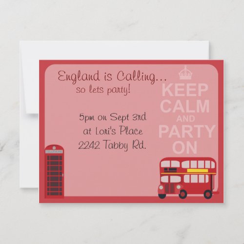 Cute Stylish London Party Custom Announcements