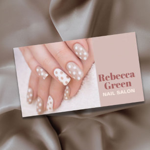 Cute Stylish Manicurist Nail Artist Nail Salon Business Card