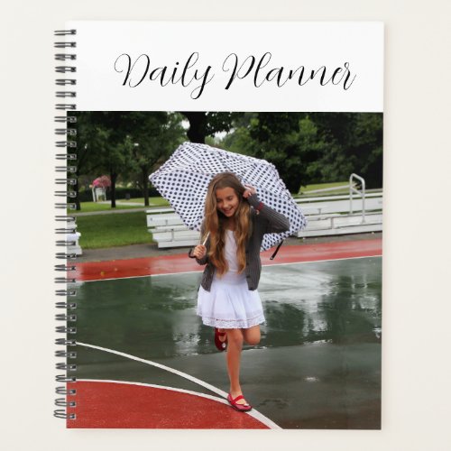 Cute  Stylish Simple Unique Photo Daily Planner