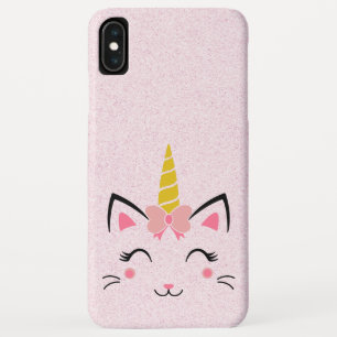 Cute stylized  cat unicorn iPhone XS max case