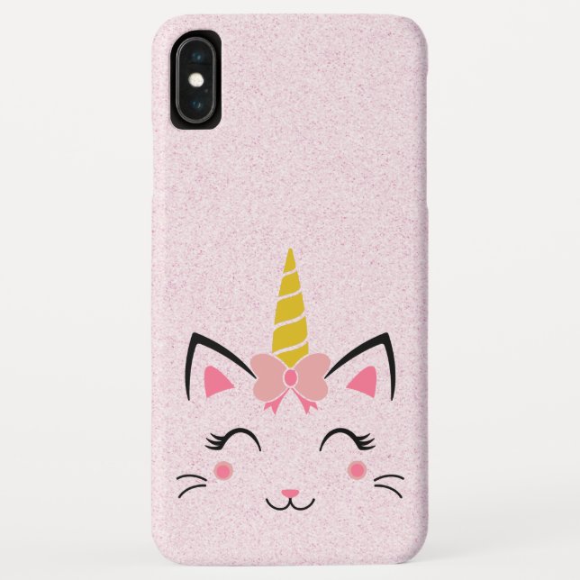 Cute stylized  cat unicorn Case-Mate iPhone case (Back)