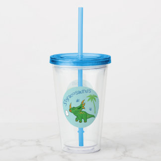 Cute Styracosaurus Acrylic Tumbler